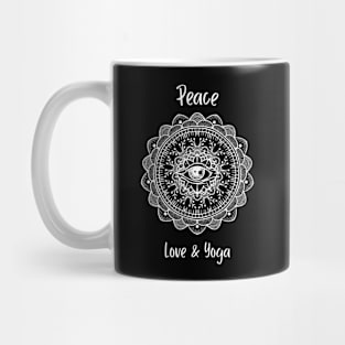 Peace love & yoga Mug